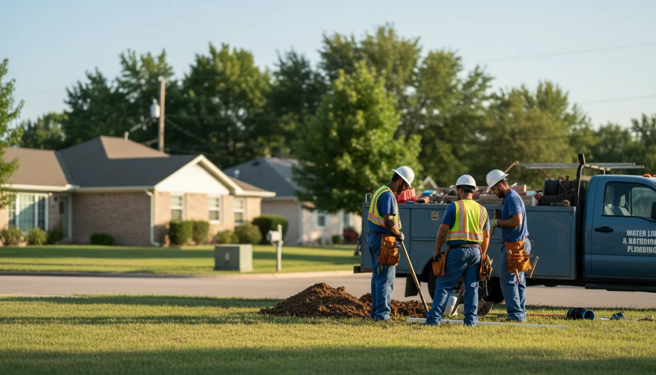 Residential water line and bathroom plumbing service in Royal, IL